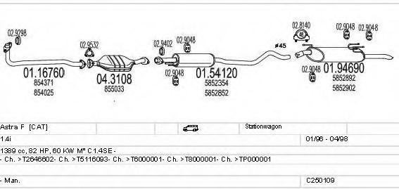 MTS C250109005223 Exhaust System